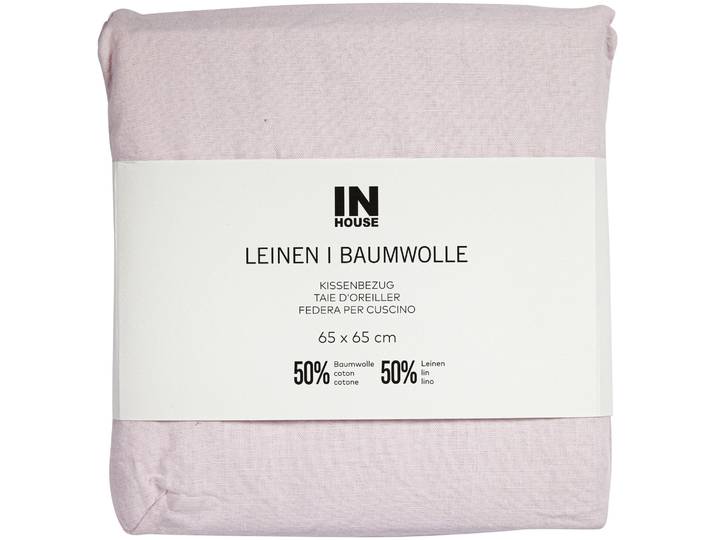 Inhouse Kissen Leinen Fifty-Fifty rose 65x65