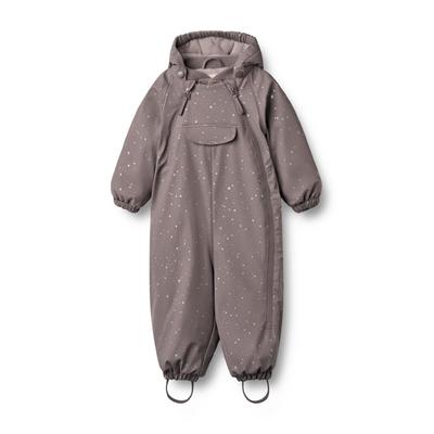 Stoffhose WHEAT "WHEAT Wintersuit Evig", Jungen, Gr. 74, braun (lila stone stars), 100% Polyester (Recycelt), unifarben, normal, Hosen Stoffhose
