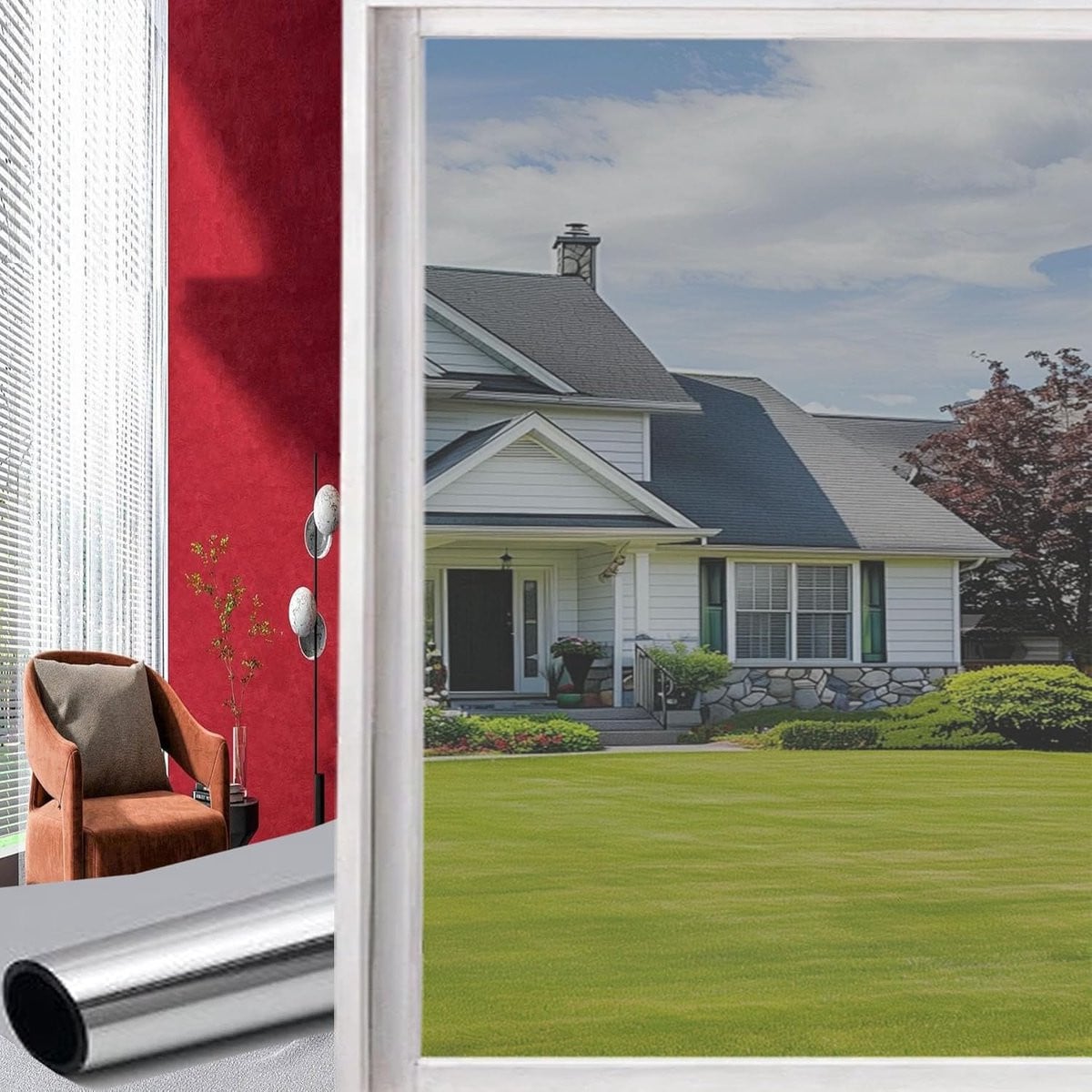 Zilveren Statische Privacy Raamfolie - 30 x 540 cm