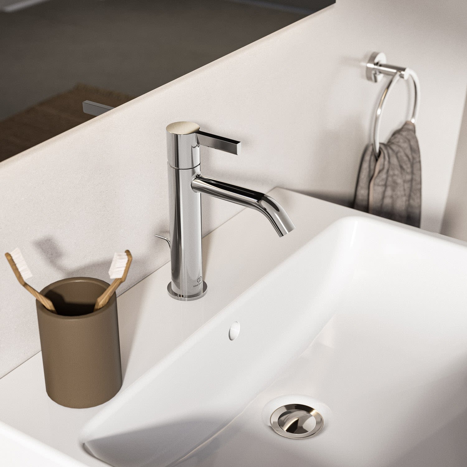 Ideal Standard Waschtischarmatur, mit Ablaufgarnitur