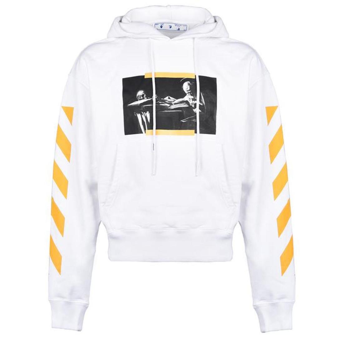 Off-White Karawane Malerei über weißem Hoodie