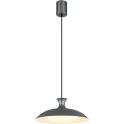 Globo, Pendelleuchte, Rocha LED Hängeleuchte 18W CCT Grau Matt, Metall Memoryfunktion Ø40cm 15781G (2030 lm)