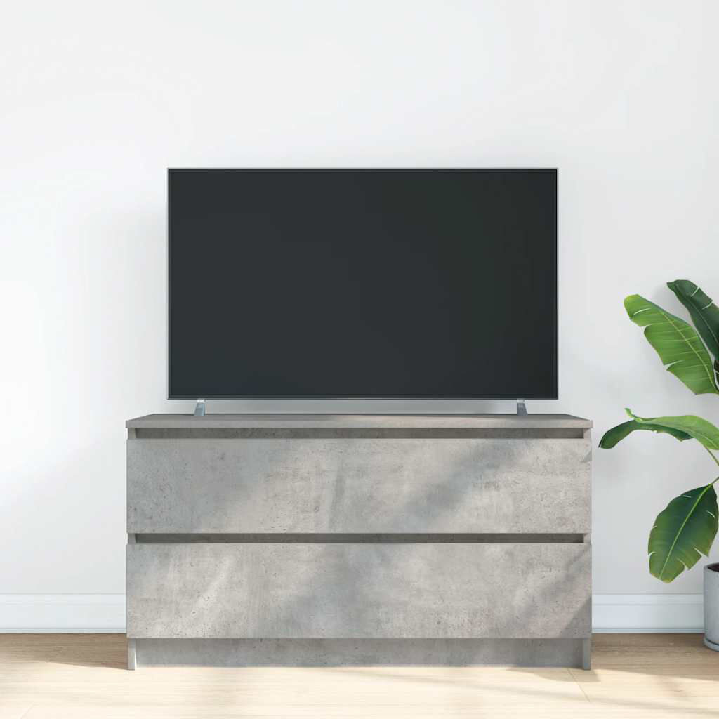 17 Stories TV Cabinet 35x54 Cm Engineered Wood Concrete Grey 100 cm