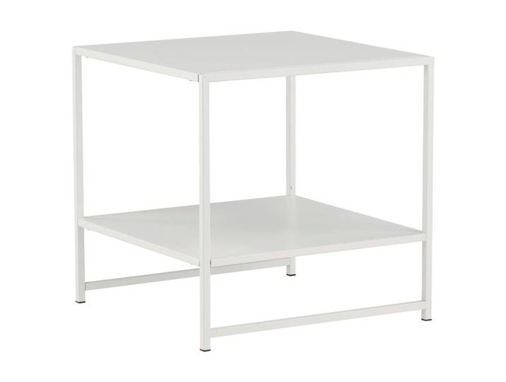 Livetastic Beistelltisch, Weiß, Metall, rechteckig, eckig, 50x50x50 cm, Stauraum, Wohnzimmer, Wohnzimmertische, Beistelltische, Beistelltische Metall