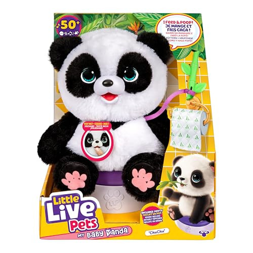 Little Live Pets My Baby Panda ChuChu Interactieve panda met meer dan 50 geluiden en reacties, 30 cm