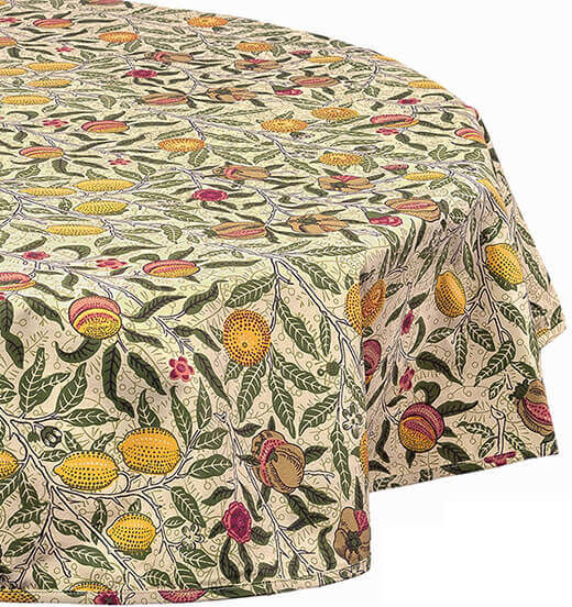 William Morris Fruit 132 x 132cm Acrylic Tablecloth