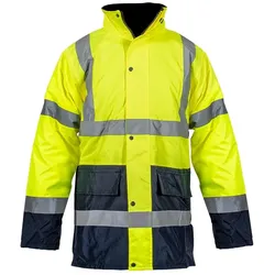 Gelbe Jacke FLUO Größe M Reflektierendes Band mit hoher Sichtbarkeit 100% Polyester VITO