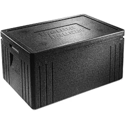 thermohauser EPP-Thermobox, GN 1/1, Eco Line schwarz, mit Deckel, 45 L, Toplader