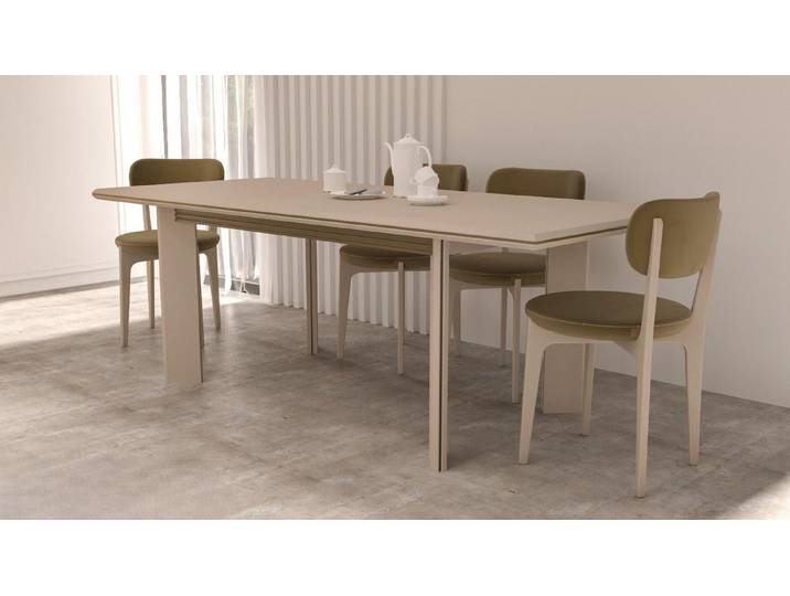 JVmoebel Esstisch Moderner Esstisch aus Holz mit minimalistischen Beinen