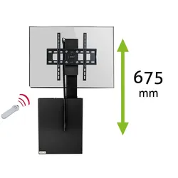 MonLines MLE675B TV Lift  Wandhalterung elektrisch mit Einhausung, 675mm, schwarz