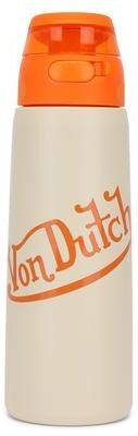 Von Dutch 26oz Iconic Y2K Double Walled Insulated Stainless Steel Bottle Ivory-Orange
