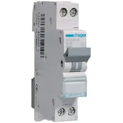 Hager LS-Schalter 1P+N 6kA B-16A 1M MKN516