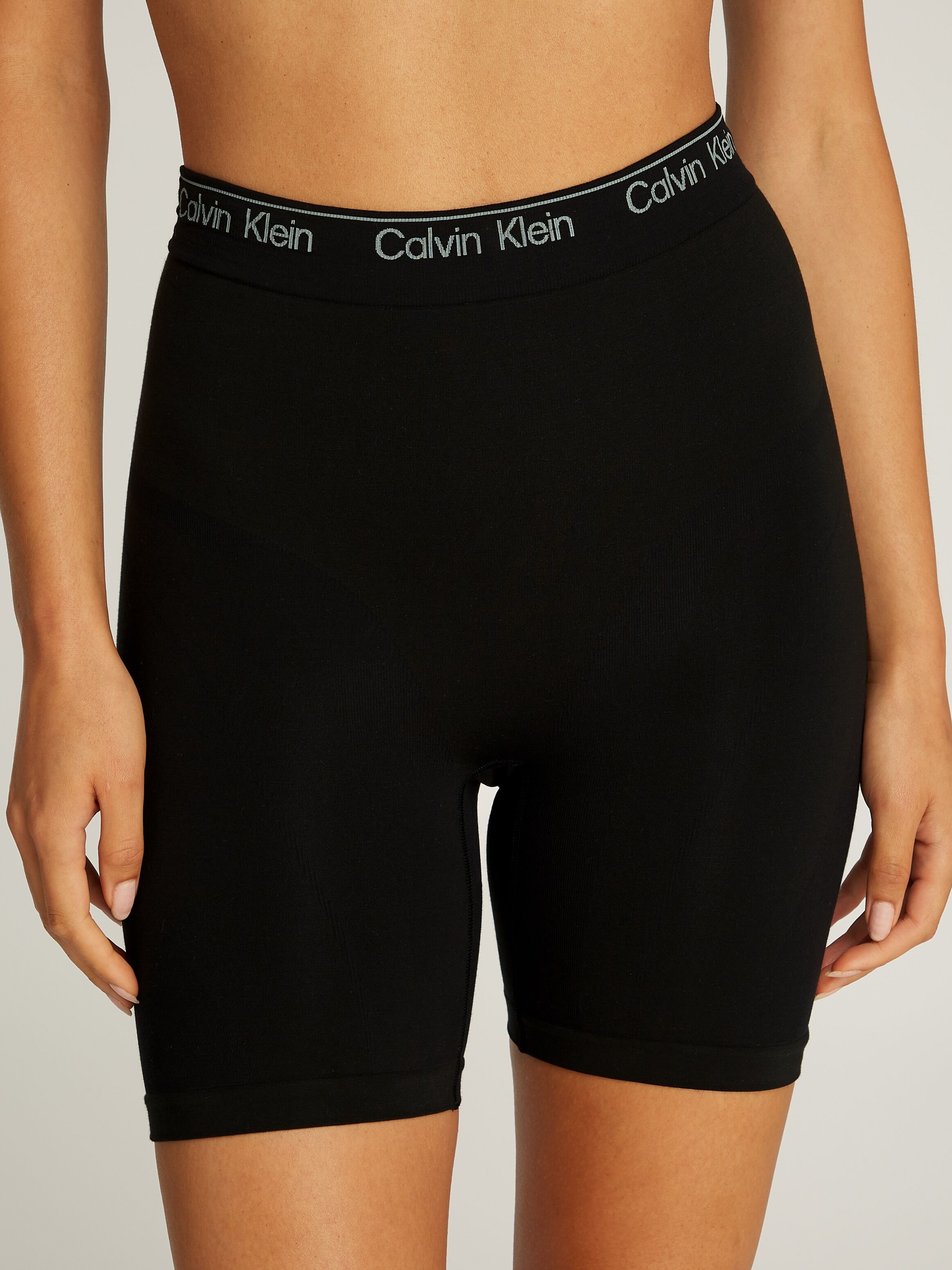 Formpants "COTTON SEAMLESS THIGH SLIMMER", Damen, Gr. M (38), Microfaser, schwarz, Microfaser, Obermaterial: 100% Baumwolle, CALVIN KLEIN UNDERWEAR, unifarben, körpernah, Unterhosen Formpants, mit formenden Einsätzen, shapewear