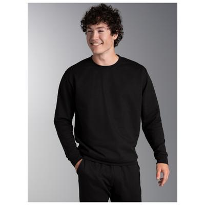 Sweatshirt TRIGEMA "TRIGEMA Sweatshirt aus Biobaumwolle", Herren, Gr. M, schwarz, Single Jersey, 75% Baumwolle (Biobaumwolle kbA), 25% Baumwolle (recycelt), Basic, lang, Rundhals, Sweatshirts Sweatshirt