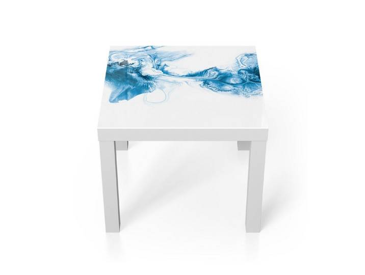 DEQORI Couchtisch 'Blaue Meditation', Glas Beistelltisch Glastisch modern