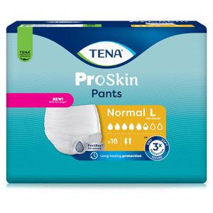 TENA Inkontinenz-Pants ProSkin Normal, Unisex, Größe L (100-135cm), Einweg, 5,5 Tropfen, 18 Stück
