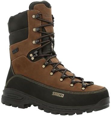 "Rocky MTN Stalker Pro 11"" WP 400G Boot (Men's) Outdoor in Brown/Black, Size 8 M, Leather/Memory Foam/Nylon"