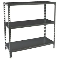 SimonRack Metallregal, 1000x800x500 mm, 3 Ebenen, Metallboden, 180 kg Biegepunkt, Anthrazit - Simonclick