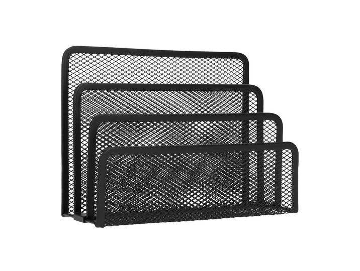 QUVIO Bureau organizer - 3 vakken - Draadstaal