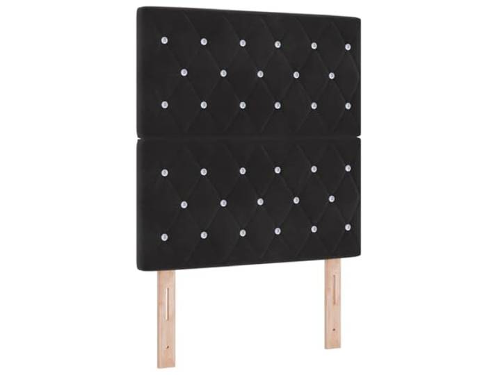 Makastle Kopfteil Schwarz Samt 80 x 128 cm Höhenverstellbar 118/128 cm