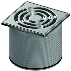 TECEdrainpoint S Rostrahmen aus Edelstahl, 100 × 100 mm, inklusive Designrost, 3660002