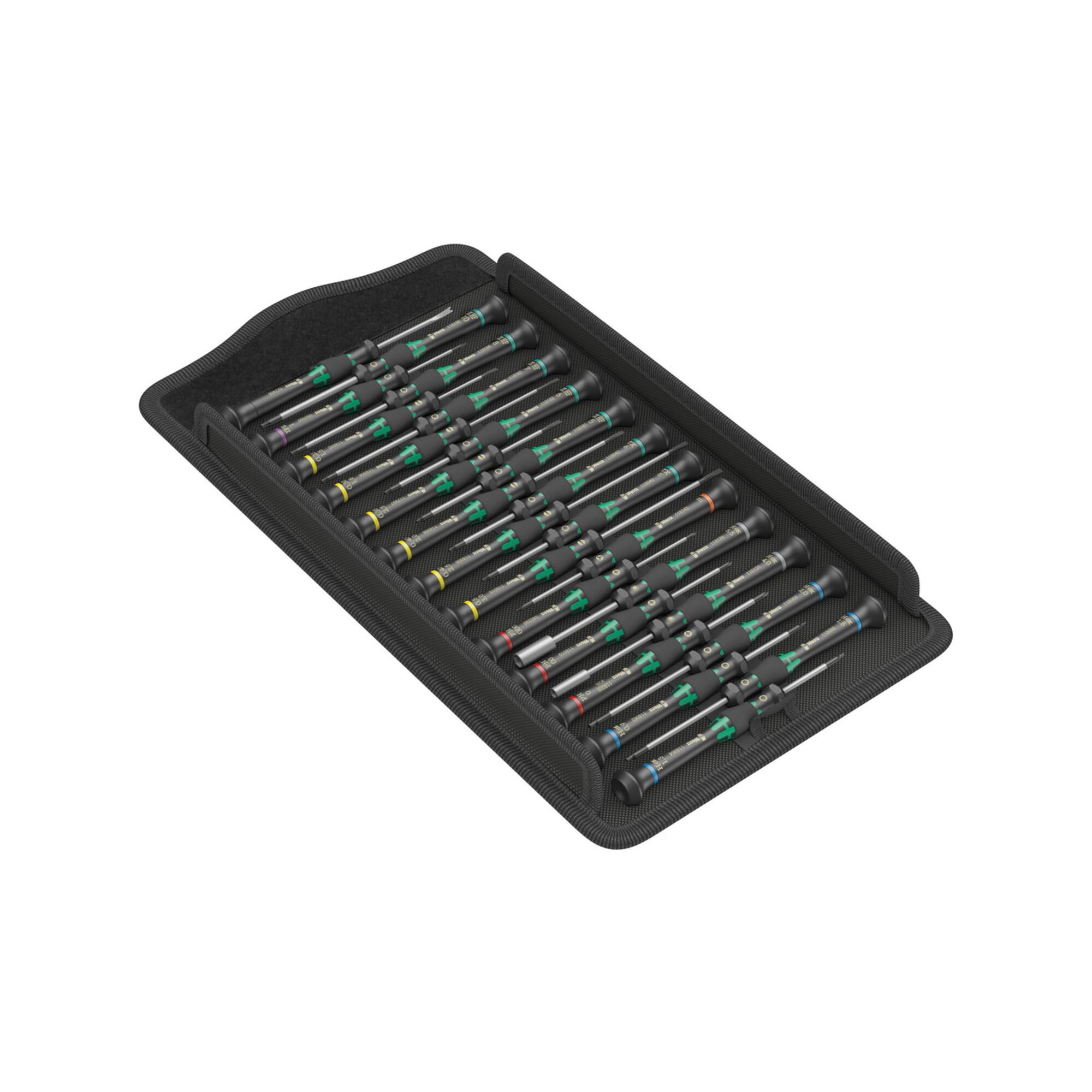 Wera Elektroniker-Schraubendrehersatz Micro Big Pack mit Präzisions-Schraubendrehern für Elektronik- und Feinmechanik-Arbeiten, 25-teilig (05134000001)