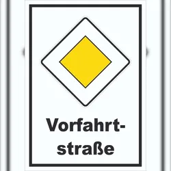 HB-Druck Vorfahrtstraße Schild A0 (841x1189mm)