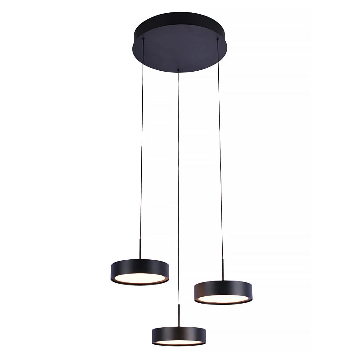 Freelight Hanglamp Alieno 3 lichts zwart Ø 33 cm