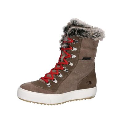 Wanderstiefel BRÜTTING "Winterstiefel Sesvenna", Damen, Gr. 36, braun, Veloursleder, Schuhe Wanderstiefel