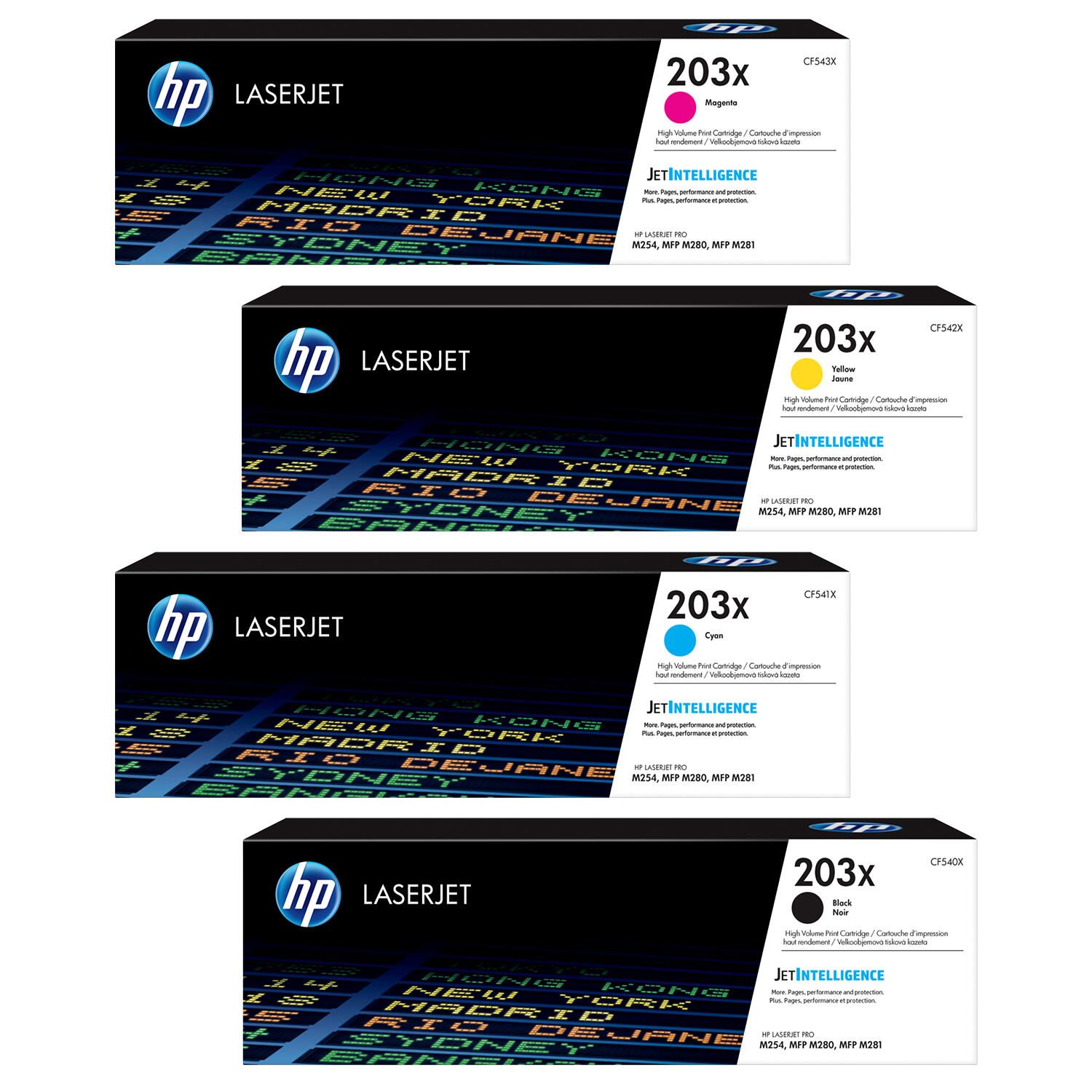 HP Inc. HP Original 203X Toner - 4er Multipack (CF540X, CF543X, CF541X, CF542X) OP203X