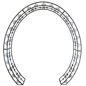 Garden-Pleasure Rosenbogen LAMOS, schwarz, aus Metall, freistehend, 200 x 220 x 38 cm