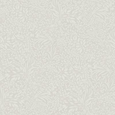 A-Street Prints Kristina Light Grey Botanical Wallpaper