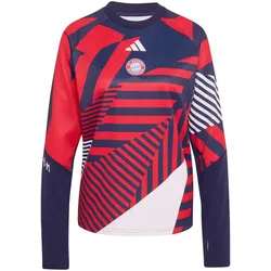 adidas FC Bayern München Warm langarm Aufwärmshirt 2026/27 Damen KE8594 - night indigo/better scarlet S