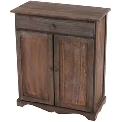 Mendler Kommode Schrank, 78x66x33cm, Shabby-Look, Vintage ~ braun