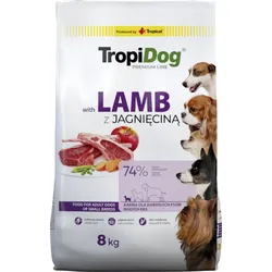 TROPIDOG Premium Adult Small Breeds mit Lamm und Reis 8kg