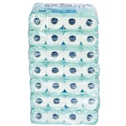 GLÜCKSBLATT Toilettenpapier Klassisch Weiß 3-lagig 56 Rollen (7 Pack à 8 Rollen) weiß
