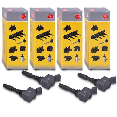 Ngk 4x Zündspule [Hersteller-Nr. 48408] für Audi, Skoda, Seat, VW