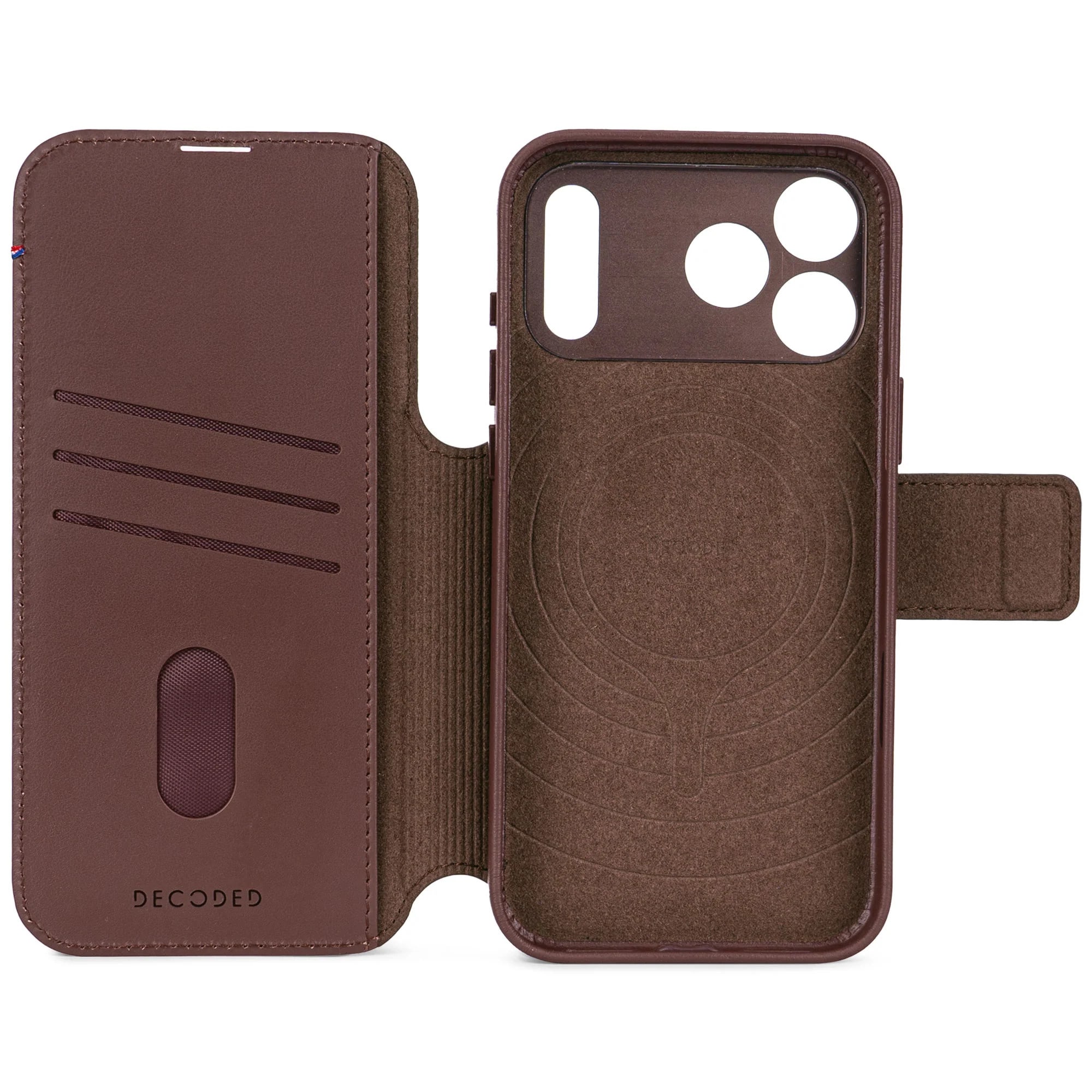 Decoded Leather Detachable Wallet iPhone 17 Pro Chocolate Brown