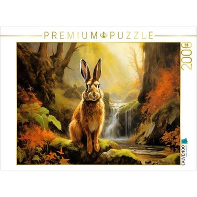 CALVENDO Puzzle Hase am Wasserfall | 2000 Teile Lege-Größe 90x67cm Foto-Puzzle für glückliche Stunden, Sonstige von , Calvendo Puzzle