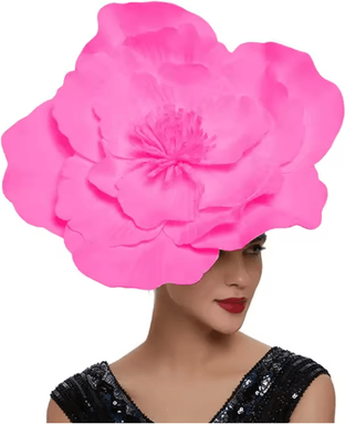 Inspire Essentials Elegant Flower Fascinator Headband Bridal Bow Hair Accessory For Weddings And Parties rose Red