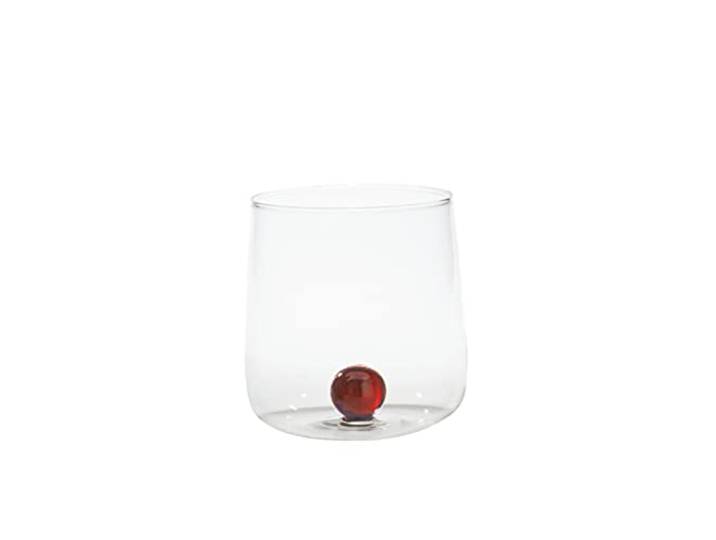 Zafferano glas van borosilicaatglas, handgemaakt, Bilia bol barnsteen, inhoud 44 cl, diameter 88 mm, 6 stuks