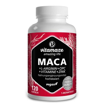 Maca 10:1 hochdosiert+L-Arginin+OPC+Vit.vegan Kps. 120 St Kapseln
