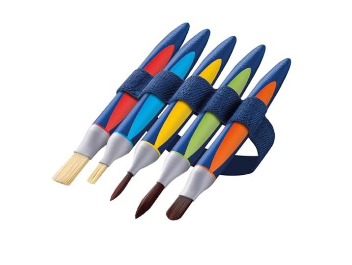 Pelikan 700733 Griffix set 5 synthetische penselen GPI5T/5/B + penseelband