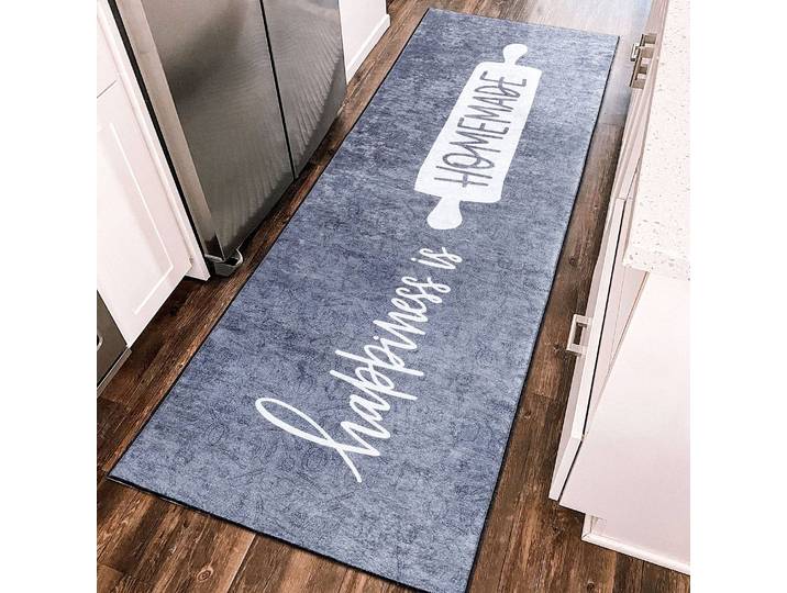 home24 Keukenloper Caimas Grijs 50 x 180cm grijs/donkergrijs