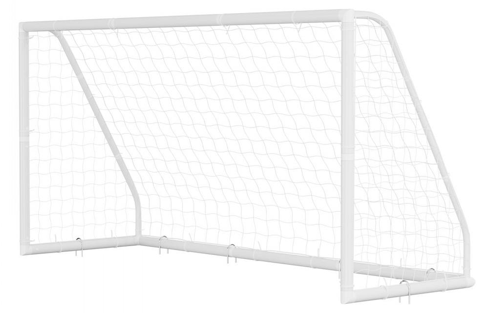 Tragbares Fußballtor, 365 x 182 cm - PVC-Rohre, PE-Netz - Für Garten, Park, Schule