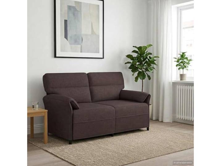 Sofa 100% Polyester mit Metallrahmen und MDF, Sperrholz für Wohnzimmer Stabiler Metallrahmen, Kunststoffbeine, klappbare Armlehnen, pflegeleichte Oberfläche, moderne Optik