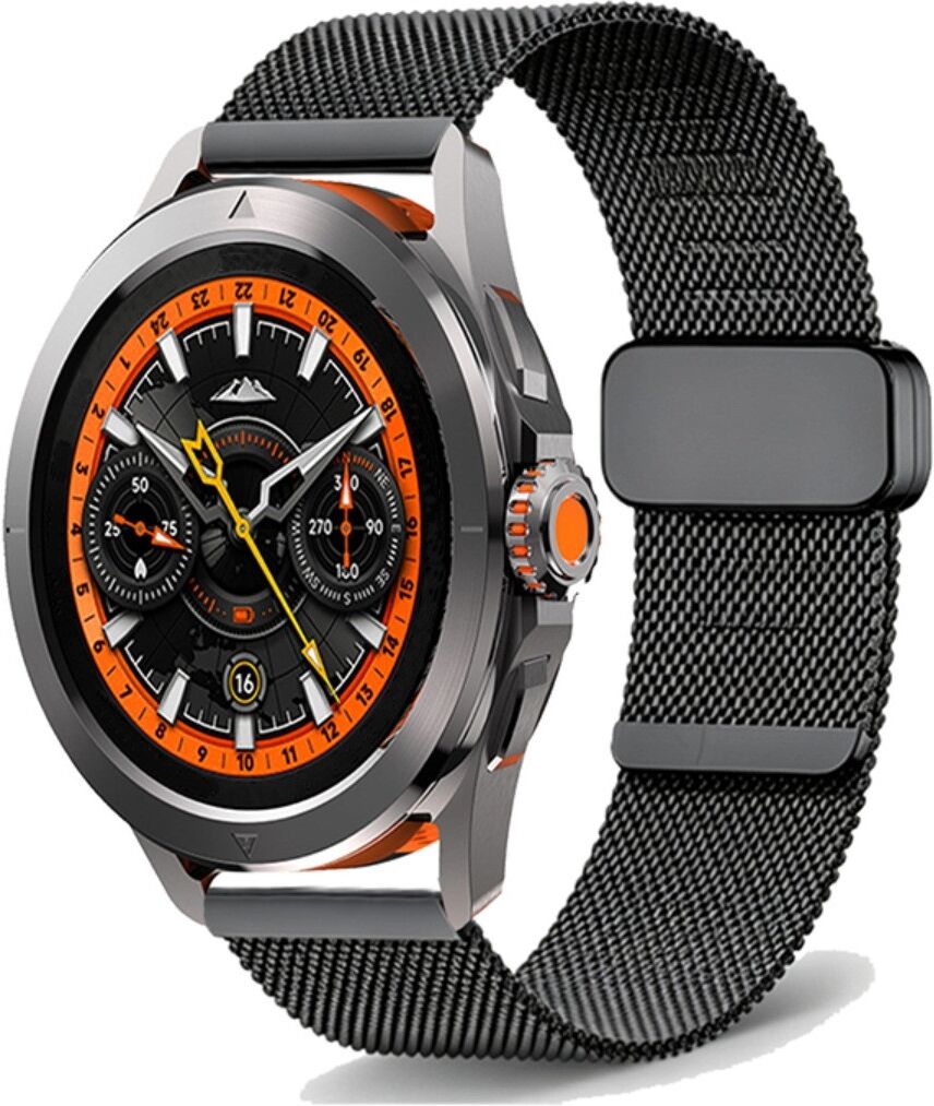 INF 22mm magnetisches Edelstahlarmband, kompatibel mit der Xiaomi Watch S4, verstellbares schwarzes Armband