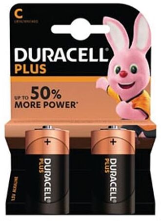 Duracell Plus C/LR14/MN1400   Pilhas Alcalinas   2 unidades