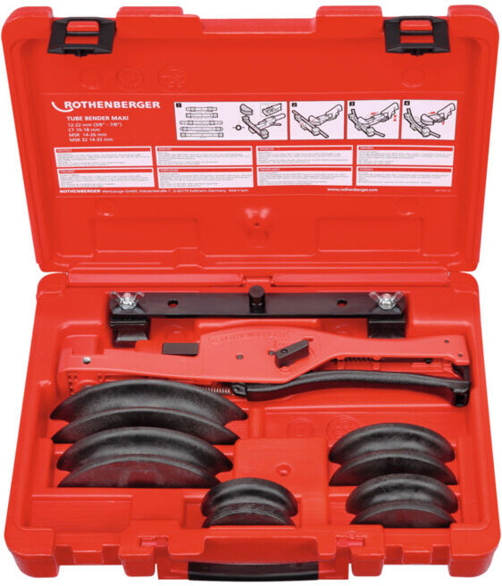 Dispositif de cintrage Rothenberger TUBE BENDER MAXI-Set, 12-14-16-18-22mm (023021X)
