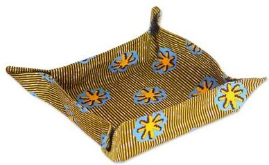 Novica Handmade Starry Mornings Cotton Basket Napkin